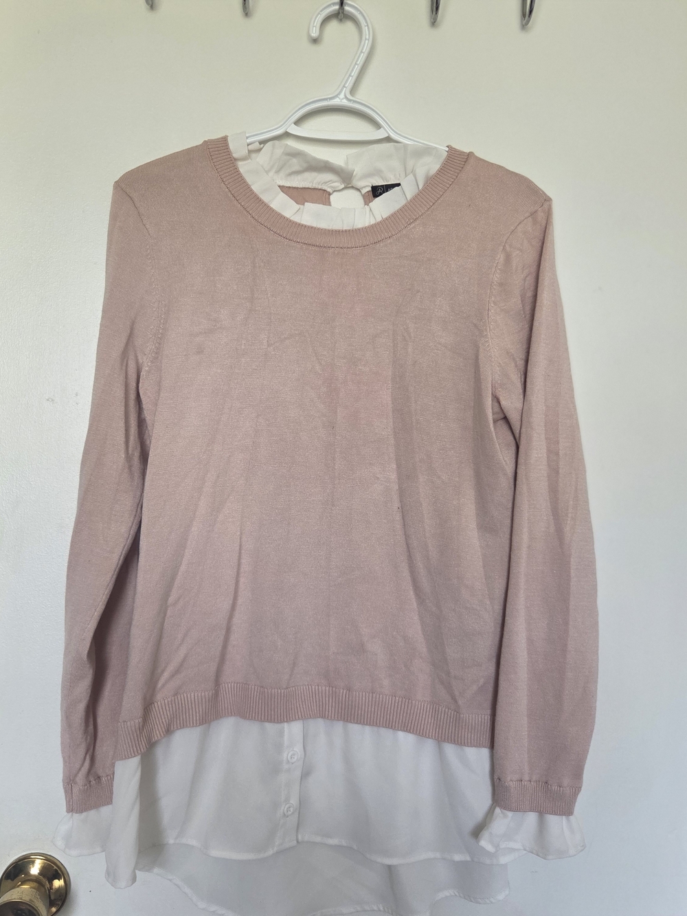 Adrianna Papell Blush Pink Layered Top